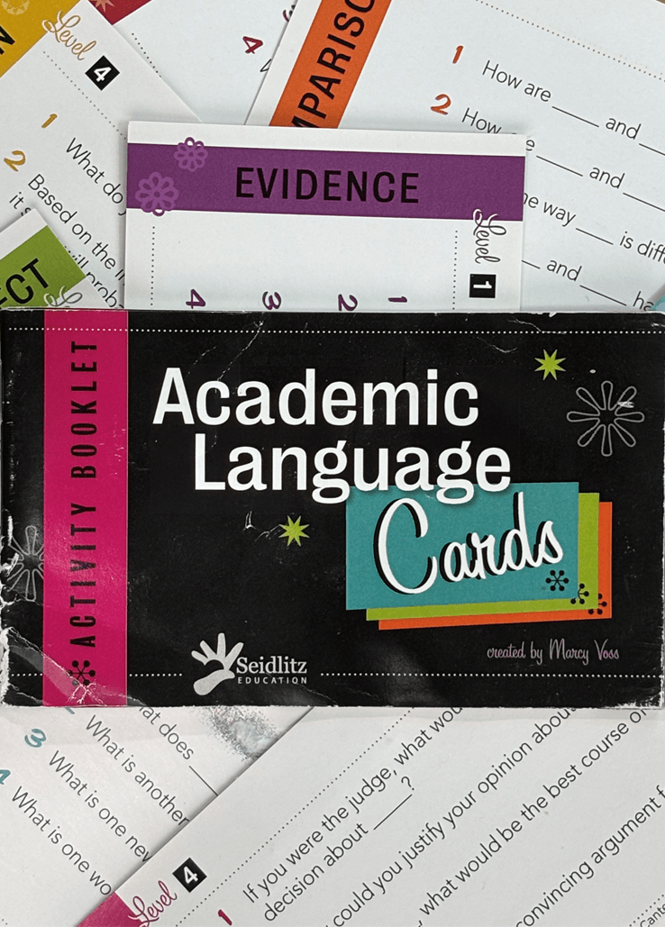 Academic Language Cards with Booklet - ENGLISH